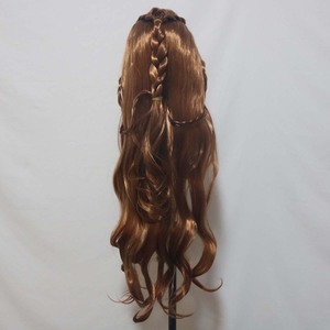 Perruque longue bouclée brune pour femme, cosplay de princesse elfe <span class=keywords><strong>Tauriel</strong></span> pour fête d'Halloween RMOV-007 - Product Image 5