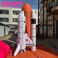 Modèle d'avion-fusée gonflable de haute qualité personnalisé, fusée gonflable décorée de publicité