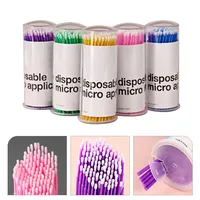 Brosses à cils jetables pour le nettoyage et le maquillage des cils, bâtons applicateurs gratuits, micro brosses