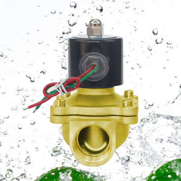 ROTK 2/2 moyen à action directe normalement fermé 11/2 "pouces Orifice 40mm en laiton bronze AC380V électrovanne
