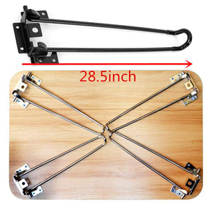 4 pièces, pieds de <span class=keywords><strong>table</strong></span> pliants de 28,5 pouces, métal, fer massif, robuste, installation facile, pieds de bureau, <span class=keywords><strong>base</strong></span> de <span class=keywords><strong>table</strong></span> basse, VT-02.053 - Product Image 5