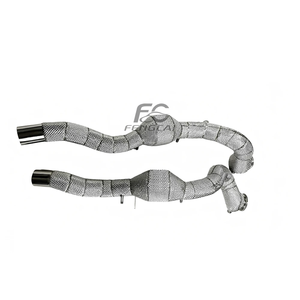Tubo de Escape de Alto Flujo de Acero Inoxidable 304 sin Luz de Advertencia de Motor para Ferrari <span class=keywords><strong>Roma</strong></span> 3.9T V8 2020-2023, Directo de Fábrica - Product Image 5