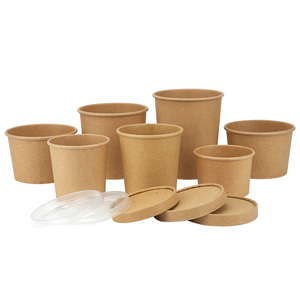 Sẵn sàng số lượng lớn lấy đi giấy kraft súp <span class=keywords><strong>cup</strong></span> container Togo dùng một lần mì súp container với <span class=keywords><strong>PP</strong></span> giấy Nắp - Product Image 2