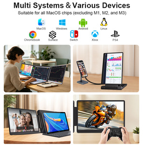 Moniteur portable triple écran 15,3 pouces Plug and Play, Type-C, IPS LCD FHD 1920x1200, compatible ordinateur portable et ordinateur de bureau - Product Image 4