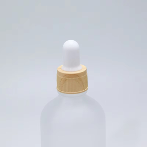ขวดแก้วใสฝ้าสำหรับน้ำมันหอมระเหยขนาด 5 มล. 10 มล. 15 มล. 20 มล. 30 มล. 50 มล. 100 มล. พร้อมฝาหยดพลาสติกแบบไม้ไผ่ - Product Image 6
