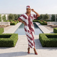 Robes décontractées à imprimé floral africain pour femmes, grandes tailles, prêtes à être expédiées, avec faible MOQ, style Boubou Dubaï, longues, avec hijab, abaya, djellaba