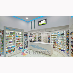 <strong>Conlin</strong> Big Pormedical Market Stall Wooden Pharmacy Stall Shop Design for Sale OEM - Product Image 5