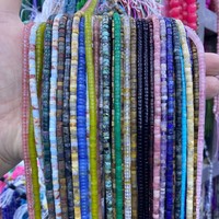 Perles de pierres précieuses rondes irrégulières 3x6mm, perles de pierres naturelles pour la fabrication de bracelets