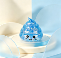 Jouet Squishy Caca Pailleté Non Toxique en TPR, Balle Anti-Stress à Remontée Lente, Cadeau Nouveauté Farce pour Enfants et Adultes