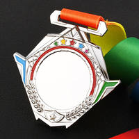 Médaille de sport en or 3D ronde avec ruban, design ouvert, moulage sous pression, gymnastique, football, soccer, vente en gros