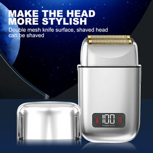 Máquina de <span class=keywords><strong>afeitar</strong></span> eléctrica recargable <span class=keywords><strong>para</strong></span> hombres, afeitadora de <span class=keywords><strong>barba</strong></span>, <span class=keywords><strong>bigote</strong></span>, LCD inteligente, cuerpo completo, Metal, flotante - Product Image 4