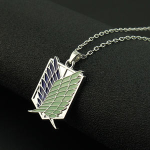 Collier Anime <span class=keywords><strong>attaque</strong></span> sur Titan, pendentifs ailes <span class=keywords><strong>de</strong></span> liberté scout Legion collier Couple pour Fans Collection - Product Image 3