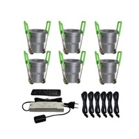 Spot LED encastrable, DC12V, 3W, 6 pièces, avec télécommande pour terrasses, balcons, pergolas