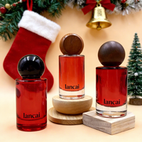 Flacon de parfum en verre borosilicate de 100 ml avec bâtonnets diffuseurs, bouchon à vis, couvercle hermétique et surface décorable