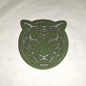 Parche de nailon reflectante infrarrojo personalizado al por mayor con cabeza de tigre de la selva, con reverso de tela y cierre de gancho y bucle - Product Image 6