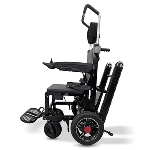 Fauteuil roulant électrique pliable KSM-302P pour la montée d'escaliers, avec moteur puissant, pour personnes handicapées atteintes de paralysie des membres arrière - Product Image 4