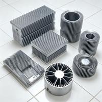 Dissipateur thermique industriel en alliage d'aluminium série 6000, à ailettes haute densité extrudées, tempériture T3-T8