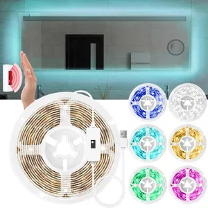 Tay Quét Cảm Biến LED Light Strip Chuyển Đổi Cảm Biến Chuyển Động USB DC 5V SMD 2835 Băng Diode TV Đèn Nền Nhà Bếp Giường Phòng Ánh Sáng Ban Đêm