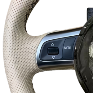 Volant en cuir perforé blanc pour <span class=keywords><strong>Audi</strong></span> B9 A3 A4 A5 S4 RS5 S3 S4 S5 A6 A7 A8 Q5 Q7 TT <span class=keywords><strong>R8</strong></span> S6 RS6 RS7 S7 B8.5 B8 - Product Image 2