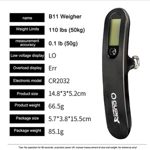 B11 skala busur 110lbs alat berat Tension portabel perangkat timbangan elektronik tampilan LED alat ukur Aksesori Panahan - Product Image 5