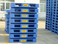 Palette en plastique emboîtable 1200x1000 pour exportation unidirectionnelle, légère, en PEHD recyclé, pour l'agriculture et les supermarchés, dérogée ISPM-15