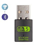 AC600Mbps USB WiFi BT Adaptador Banda dual 2,4 Ghz 5Ghz Mini Red inalámbrica Receptor externo Dongle RTL8821CU