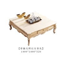 Canapé en cuir et bois massif de style français, luxe léger, canapé de style royal européen, canapé pour salon de villa ou grand appartement