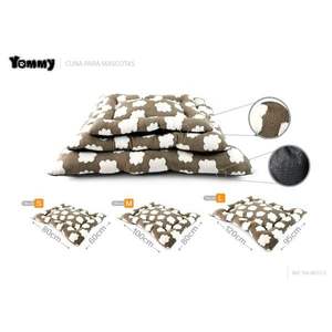 Set di 3 Tappetini per Cani in Velluto di Cotone Jacquard, Comodi Letti per Animali Domestici Marrone - Product Image 1