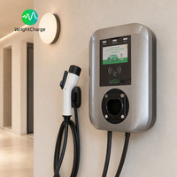 Station de recharge pour véhicules électriques pour hôtels et complexes hôteliers, Wallbox 22KW triphasé, recharge intelligente AC, OCPP, RFID, WiFi, écran LCD, Type 2, contrôle par application, WrightCharge