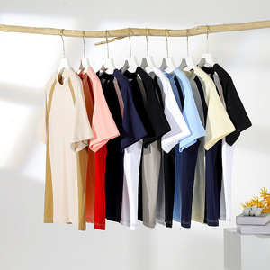 เสื้อยืดสตรีทคุณภาพสูงเสื้อยืดผ้าฝ้ายสองสีเสื้อยืดทรงหลวมย้อนยุค250 GSM ผ้าฝ้ายสำหรับฤดูร้อน - Product Image 3