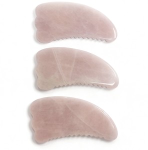 เครื่องมือนวดหน้าขอบฟันหินควอตซ์สีชมพูหยกกัวชา - Product Image 3