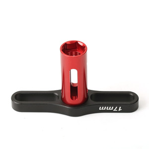 Llave de vaso en T de 17 mm para tuercas de rueda, de acero endurecido, herramienta de reparación <span class=keywords><strong>RC</strong></span> para desmontaje de buje hexagonal de rueda de buggy, camión o truggy <span class=keywords><strong>RC</strong></span> de 1/8 - Product Image 2
