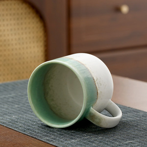 Wholesale Ceramic <b>Latte</b> Art <b>Cups</b> Large-mouth American-style <b>Latte</b> Coffee <b>Cups</b> Household Office Mugs - Product Image 2