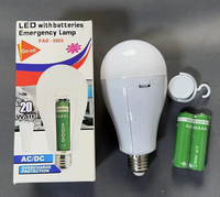 Ampoule LED d'urgence de haute qualité à double alimentation par batterie, amovible, E27 B22 20W, rechargeable, pour panne de courant