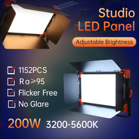 LED-K200 200W Panneau LED professionnel pour studio, température de couleur réglable, CRI élevé Ra97, lumière du jour 5600K, gradation DMX512