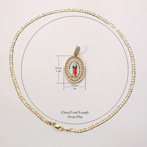 A7CP1425 Religión Joyería Chapado En Oro <span class=keywords><strong>Virgen</strong></span> <span class=keywords><strong>De</strong></span> <span class=keywords><strong>Guadalupe</strong></span> Colgante Cadena Con La <span class=keywords><strong>Virgen</strong></span> <span class=keywords><strong>De</strong></span> Banada En Oro Laminado 18K - Product Image 6