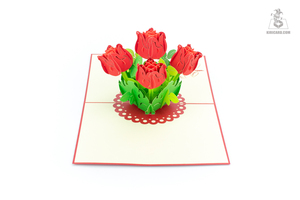 Tarjetas de felicitación artesanales de papel emergente 3D de flores coloridas personalizadas para bodas, vacaciones y momentos especiales - Product Image 6