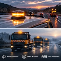 Feux de signalisation d'urgence à haute puissance SMBX pour toit, avec certification ECE R65 TA2, base pour chariot élévateur, construction, remorquage