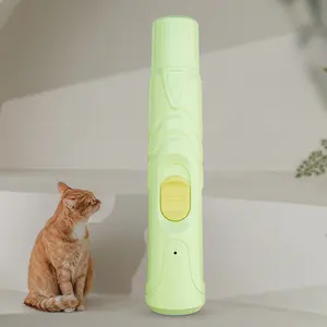 Grosir Pabrik gerinda kuku hewan peliharaan portabel isi ulang elektrik suara rendah dengan lampu Led untuk anjing kucing anjing