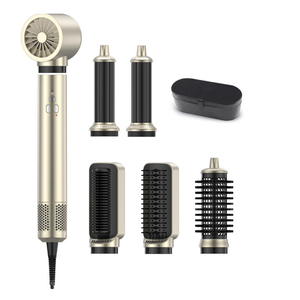 Secador de pelo profesional 6 en 1 de alta velocidad integrado seco húmedo para peinar el cabello peine de viento rizador de hierro multifuncional coche eléctrico - Product Image 1