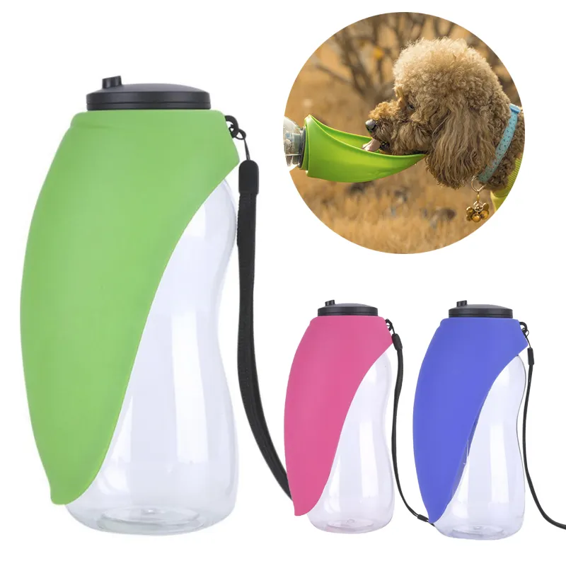 Preforma portatile per animali domestici all'aperto per bottiglia d'acqua Pilicone minerale Botella De Agua Para Perros bottiglia d'acqua portatile per cani
