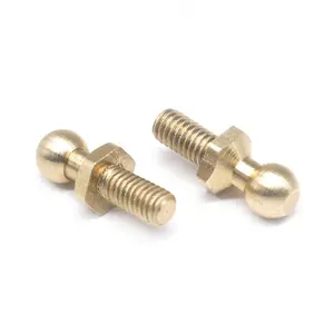 Manufacture factory custom ball rod screws brass plated riser handle fixing screws