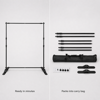 Support de toile de fond pliable, réglable, robuste, universel, portable, en alliage d'aluminium
