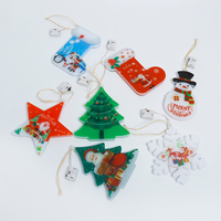 Panneau lumineux LED de Noël coloré à suspendre, plaque décorative lumineuse avec divers motifs de Noël pour la décoration de fêtes à domicile