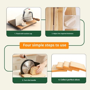 เครื่องหั่นเบเกิลแบบพับได้ ดีไซน์มินิมอล ทำจากไม้ สำหรับครัวสมัยใหม่ - Product Image 3