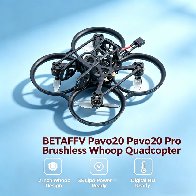 Performance BETAFPV Pavo20 Pro Brushless Whoop Quadcopter With ELRS 24G Receiver for Indoor Freestyle and FPV Training Flights