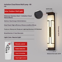 Lampe murale LED extérieure en acier inoxydable, style chinois moderne, luxe léger, étanche, pour entrée de villa, piliers muraux extérieurs