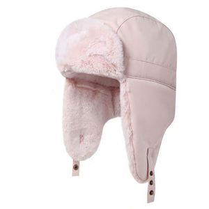Chapeau de pilote russe en fourrure Sherpa imperméable et respirant, personnalisé OEM, unisexe, chaud pour l'hiver, avec broderie 3D pour les sports de plein air - Product Image 1