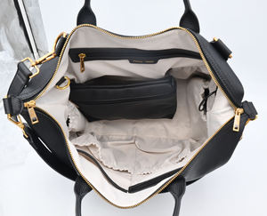 Sac à langer et de <span class=keywords><strong>maternité</strong></span> en cuir PU marron, compatible toutes tailles, pour hôpital et rangement, fabriqué par OEM - Product Image 3