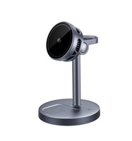 Support de téléphone à charge magnétique sans fil 3-en-1, charge rapide 25W, chargeur magnétique à semi-conducteurs refroidi par air, port de charge Type-C